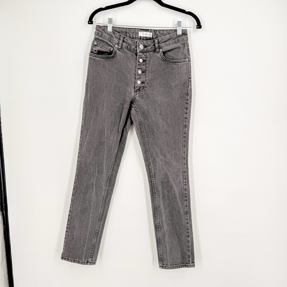 Anine Bing Gray Skinny Jeans with Faded Look